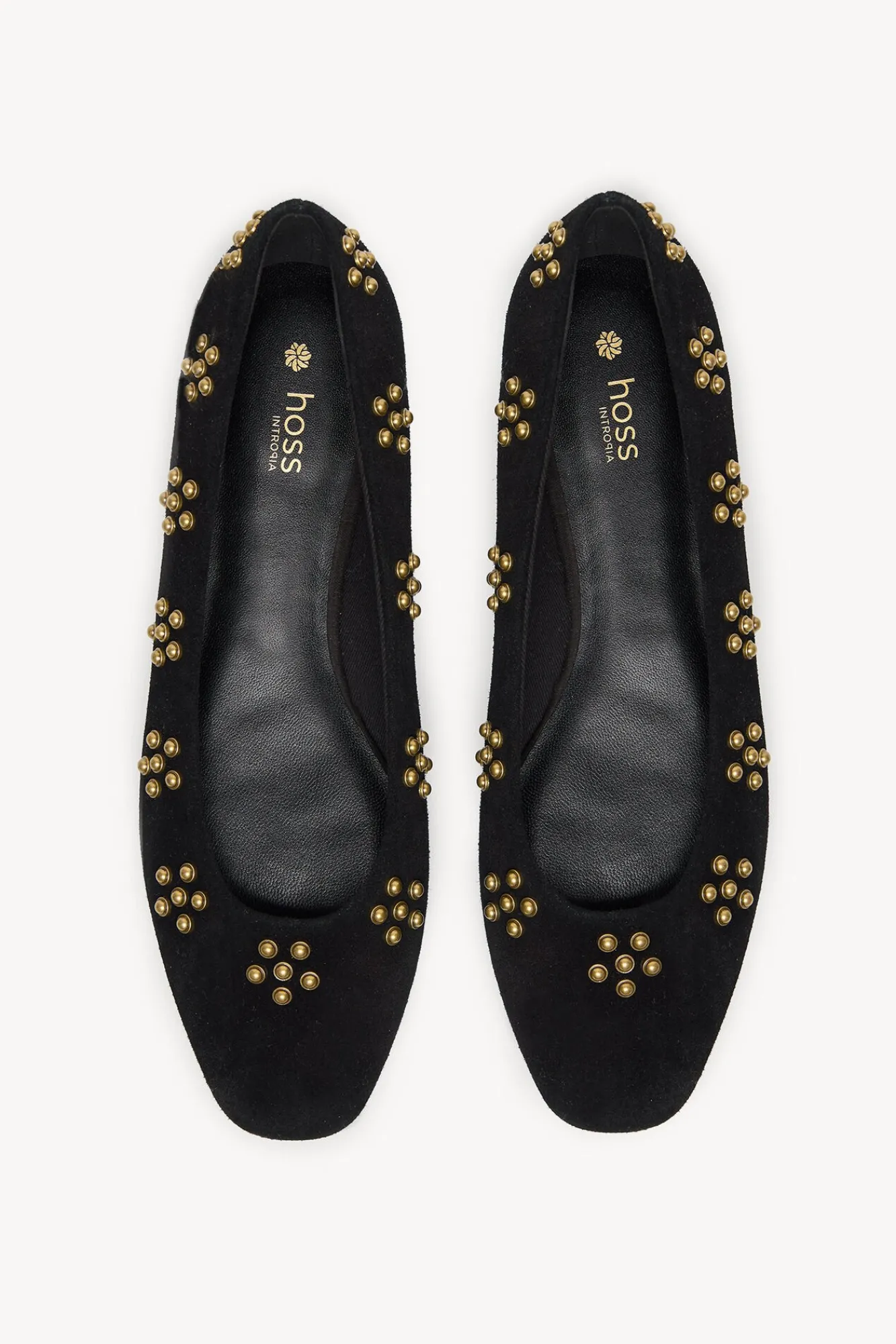 Mujer Hoss Intropia Bailarinas|Calzado Piel>Maitane. Bailarinas de serraje con tachas