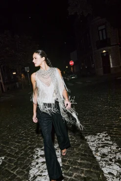 Mujer Hoss Intropia Pañuelos Y Fulares|Jerséis>Malia. Chal bordado con abalorios