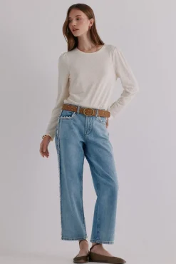 Mujer Hoss Intropia Camisetas>Margot. Camiseta con manga abullonada