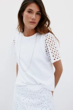 Mujer Hoss Intropia Camisetas>Mariana. Camiseta con volantes