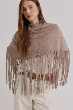 Mujer Hoss Intropia Pañuelos Y Fulares|Chaquetas>Marta. Capa flecos de tricot