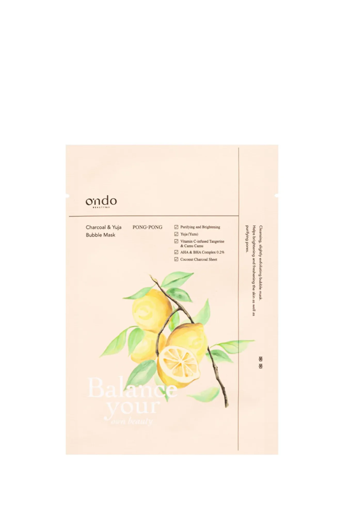 Ondo beauty 36.5 Cosmética Coreana|Cosmética Facial>Mascarilla de burbujas limpiadora y exfoliante