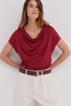 Mujer Hoss Intropia Camisetas>Mia. Camiseta drapeada