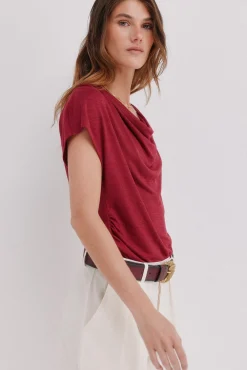 Mujer Hoss Intropia Camisetas>Mia. Camiseta drapeada