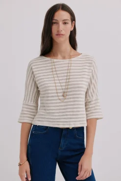 Mujer Hoss Intropia Camisetas>Mireia. Camiseta de manga francesa