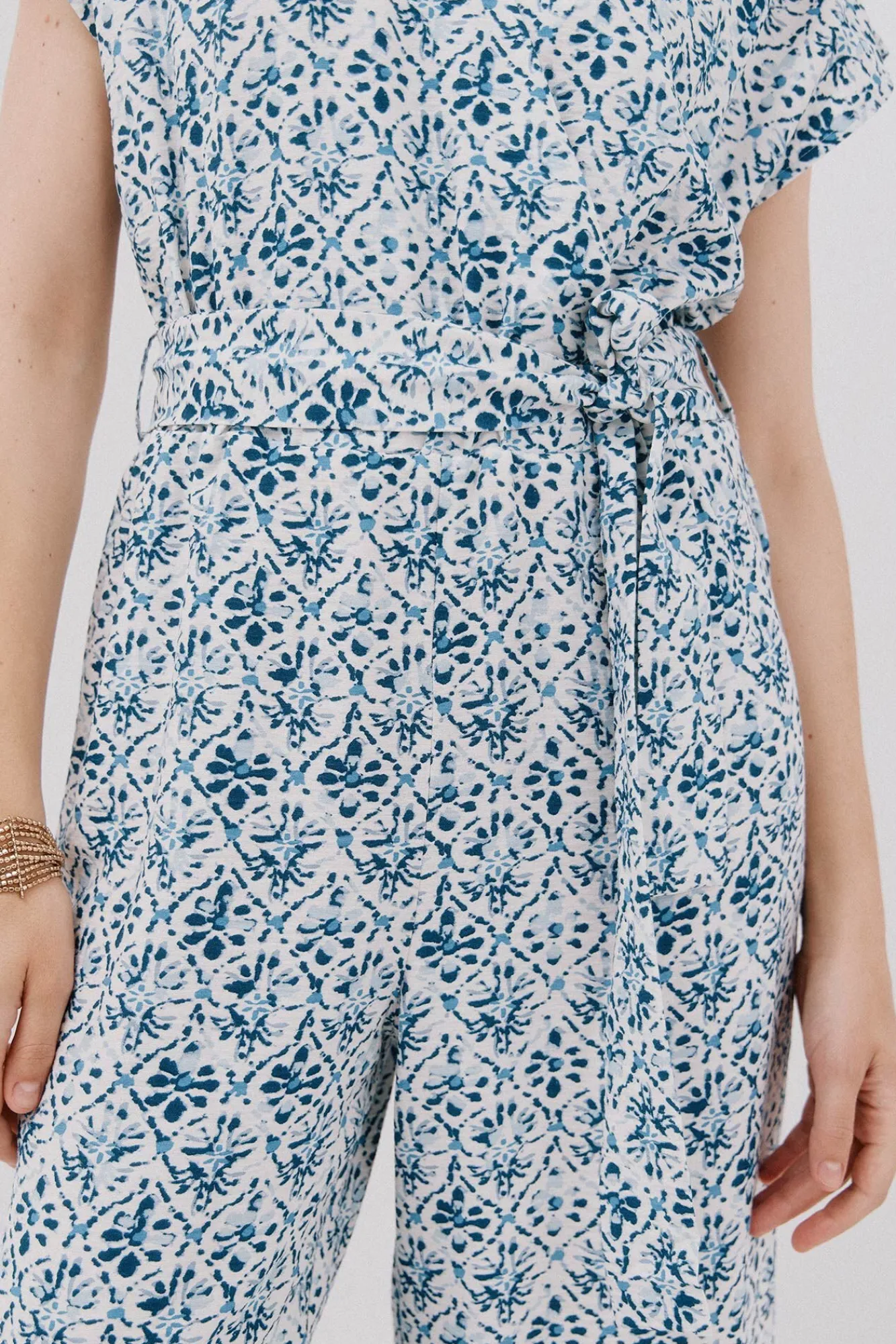 Mujer Cortefiel Monos|Vestidos>Mono cruzado estampado