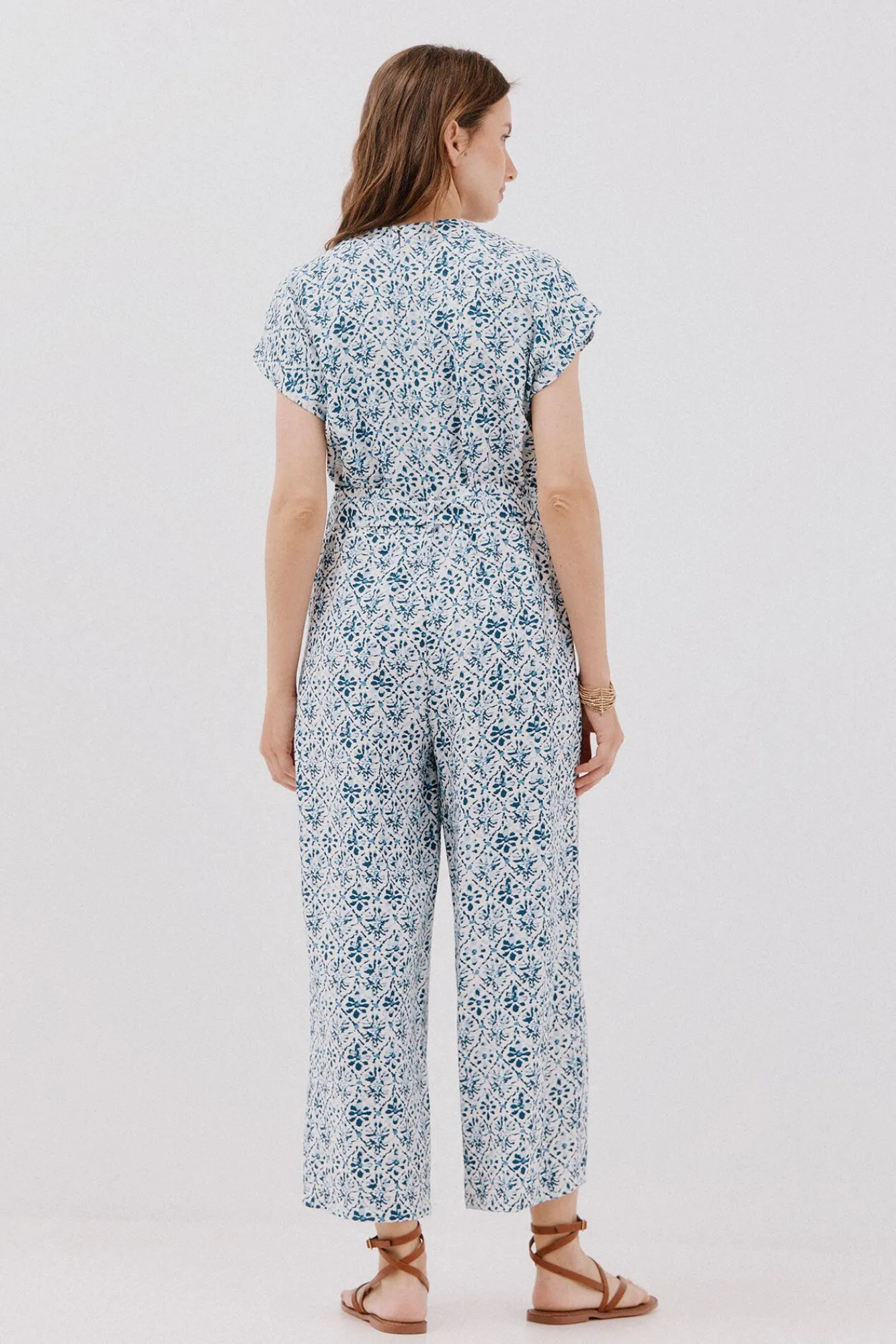 Mujer Cortefiel Monos|Vestidos>Mono cruzado estampado