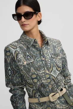 Mujer Silbon Vestidos>Mono pana estampado cachemir