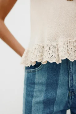 Mujer Hoss Intropia Camisetas|Blusas>Nadia. Top con volantes