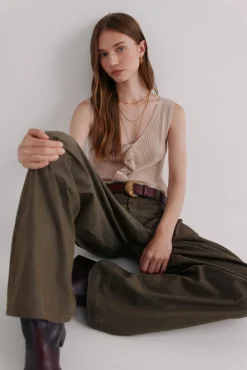 Mujer Hoss Intropia Camisetas>Nahia. Top con volante