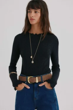 Mujer Hoss Intropia Camisetas>Nidia. Top con detalle de ondas