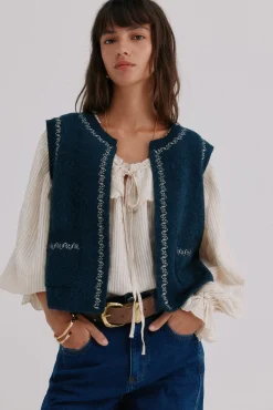 Mujer Hoss Intropia Chalecos>Nunzia. Chaleco bordado