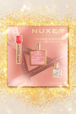 Nuxe Cofres Y Estuches Para Regalo>COFRE REGALO GLOW INFINITO ROSA - VERY ROSE SERUM LABIAL + HUILE PROD FLORAL OR + HUILE PROD FLORAL