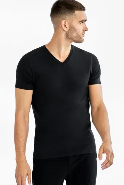 Hombre Bread & Boxers Camisetas>Pack 2 camisetas elásticas cuello pico