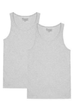 Hombre Bread & Boxers Camisetas>Pack 2 camisetas lisas sin mangas es