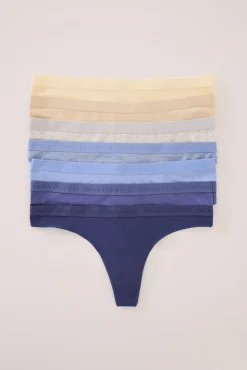 Mujer Women'secret Ropa Interior>Pack 7 tangas algodón azules