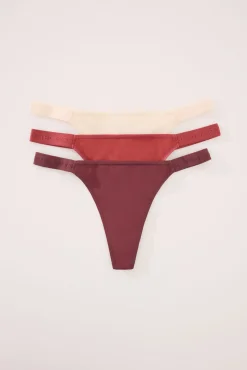 Mujer Women'secret Ropa Interior>Pack 3 tangas algodón estampado