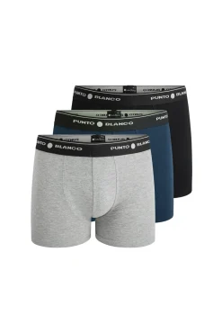 Hombre Punto Blanco Calzoncillos>Pack de 3 boxers algodón