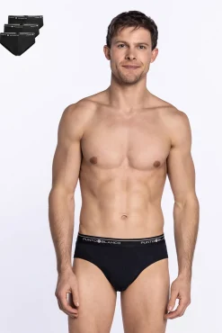 Hombre Punto Blanco Calzoncillos>Pack de 3 slips algodón