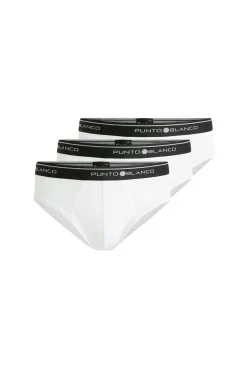 Hombre Punto Blanco Calzoncillos>Pack de 3 slips algodón