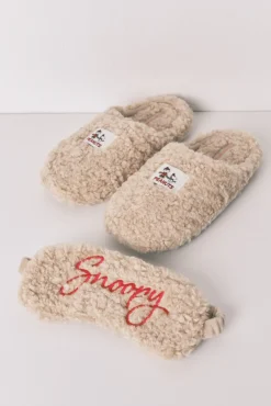 Mujer Women'secret Zapatillas Casa>Pack regalo zapatillas y antifaz borreguito Snoopy