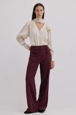 Mujer Hoss Intropia Pantalones>Pam. Pantalones con doble abotonadura