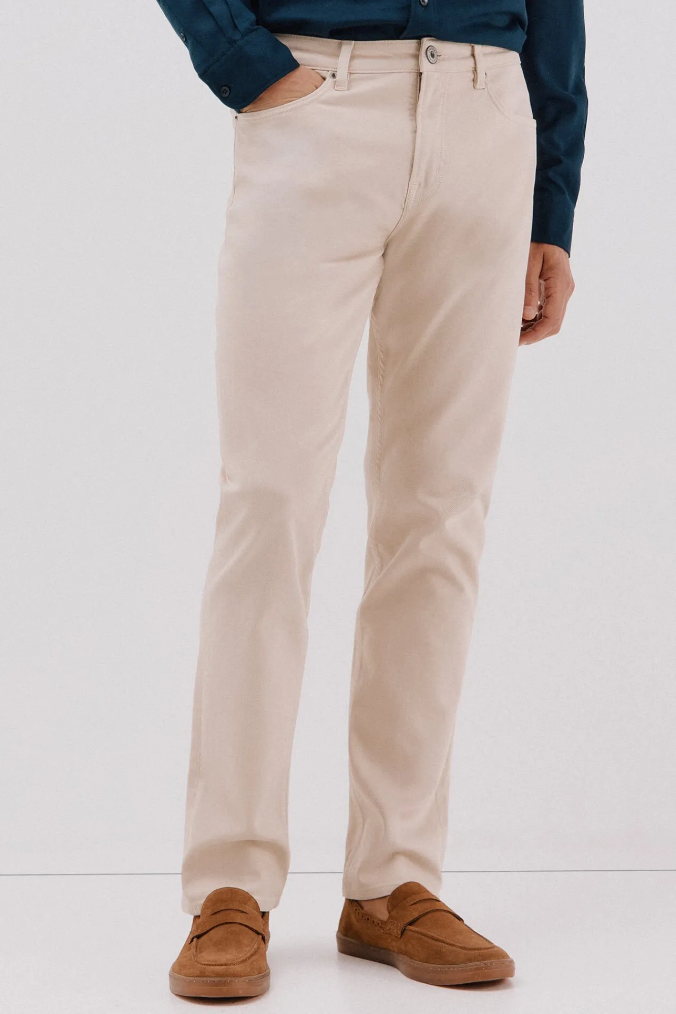 Hombre Cortefiel Vaqueros|Pantalones>Pantalón 5 bolsillos color regular fit