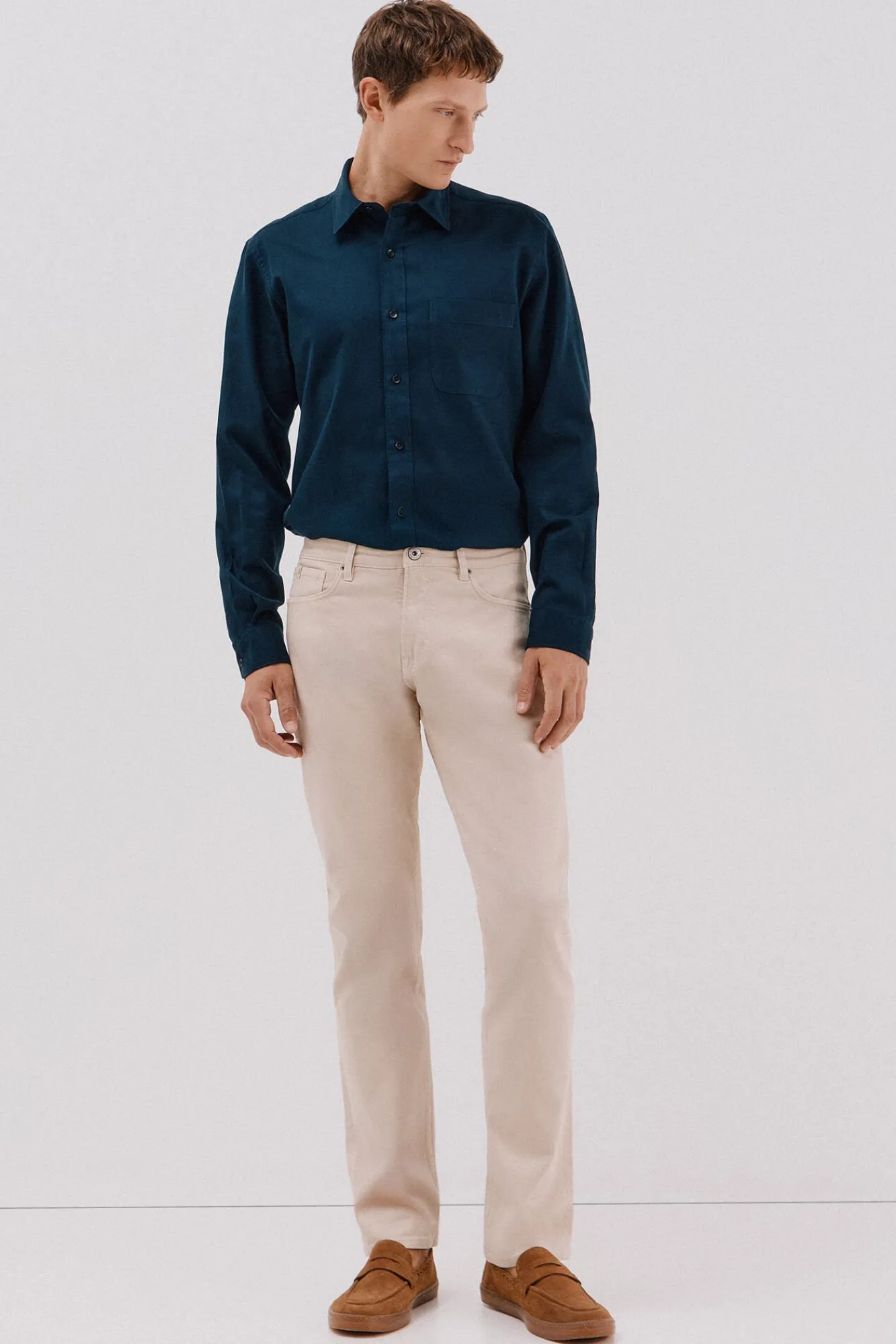 Hombre Cortefiel Vaqueros|Pantalones>Pantalón 5 bolsillos color regular fit