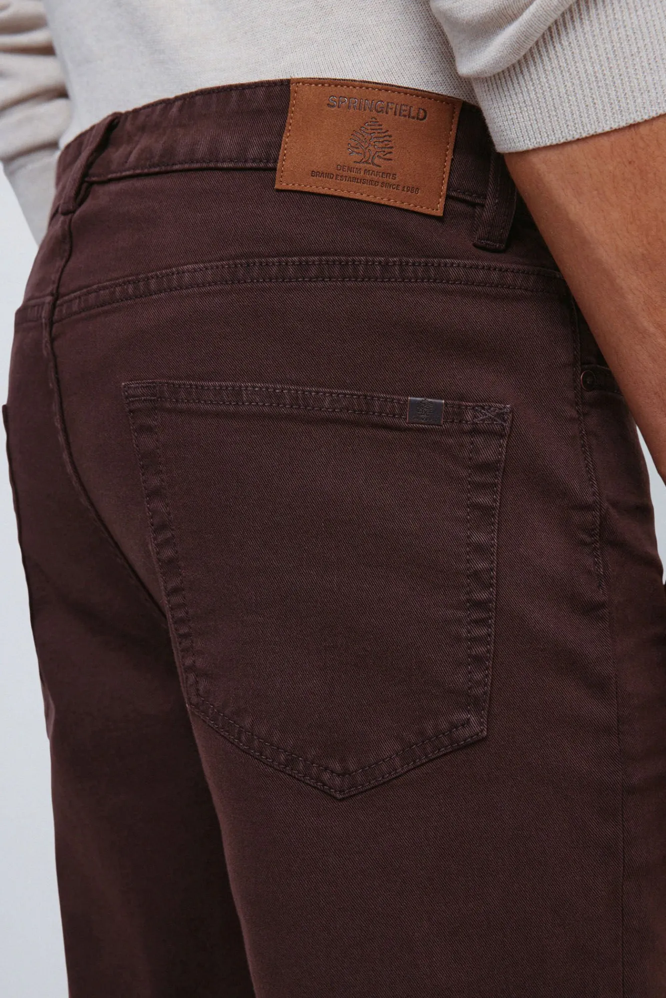 Hombre Springfield Pantalones>Pantalón 5 bolsillos color slim fit