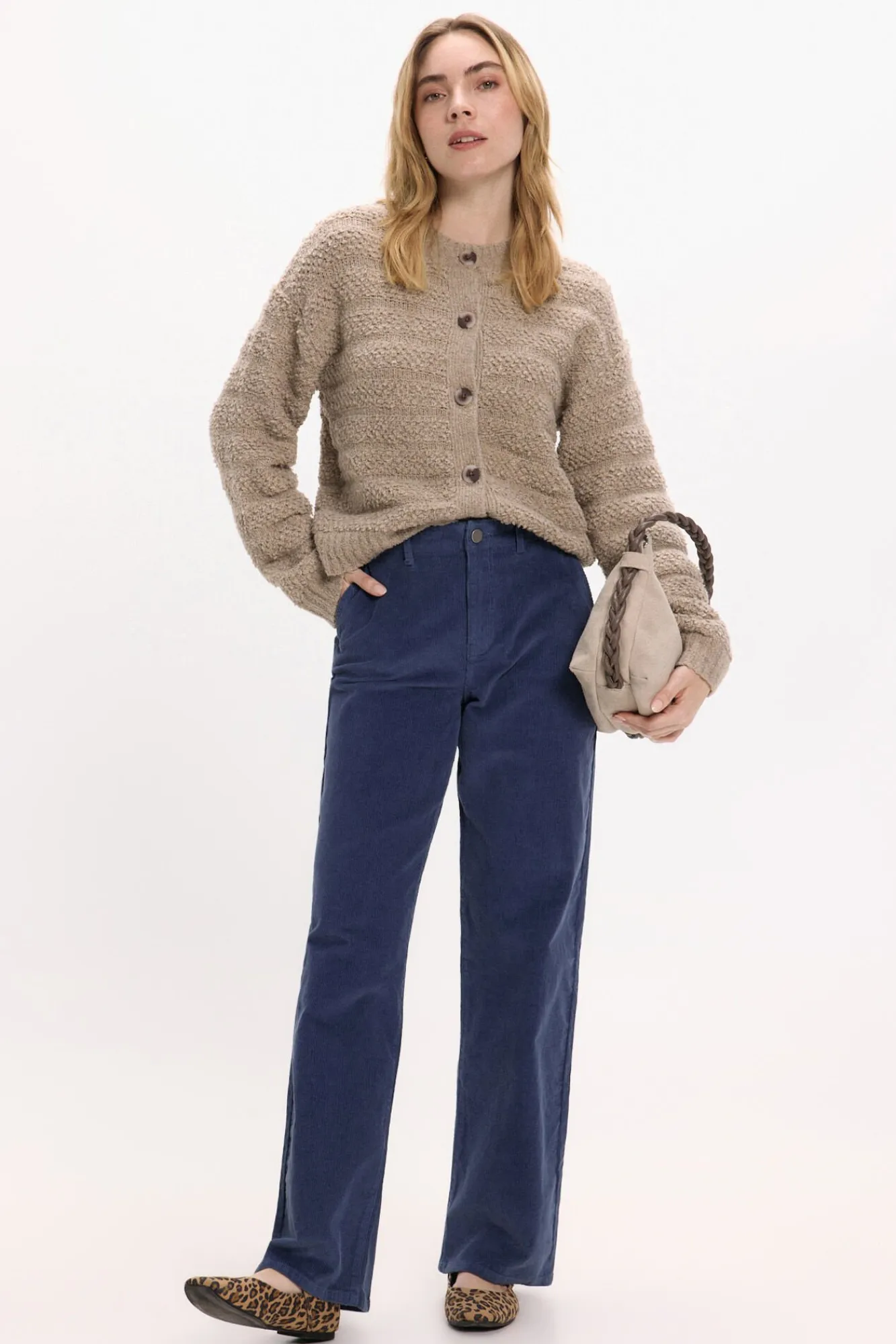 Mujer Vila Pantalones>Pantalón ancho de micropana