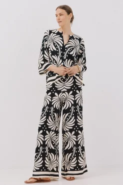 Mujer Cortefiel Pantalones>Pantalón ancho estampado