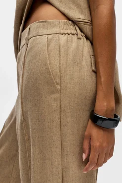 Mujer Object Pantalones>Pantalón ancho tweed