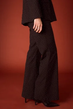 Mujer Slowlove Pantalones>Pantalón campana de strass