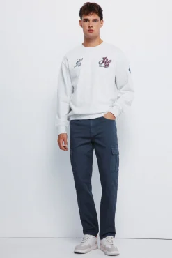 Hombre Springfield Pantalones>Pantalón cargo lavado slim fit