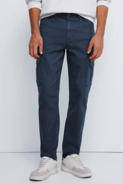 Hombre Springfield Pantalones>Pantalón cargo lavado slim fit