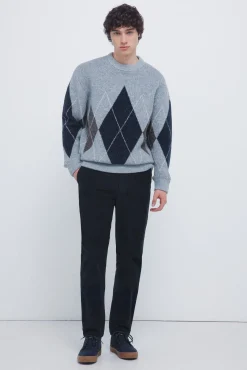 Hombre Springfield Pantalones|Chinos>Pantalón chino micro pana slim fit