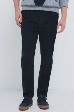 Hombre Springfield Pantalones|Chinos>Pantalón chino micro pana slim fit
