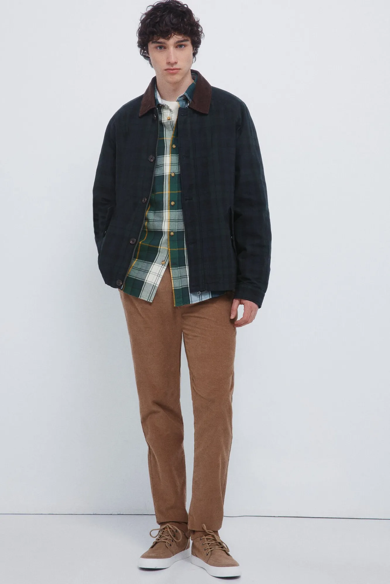 Hombre Springfield Pantalones|Chinos>Pantalón chino micro pana slim fit