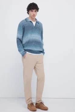 Hombre Springfield Pantalones|Chinos>Pantalón chino pana lavada comfort slim fit