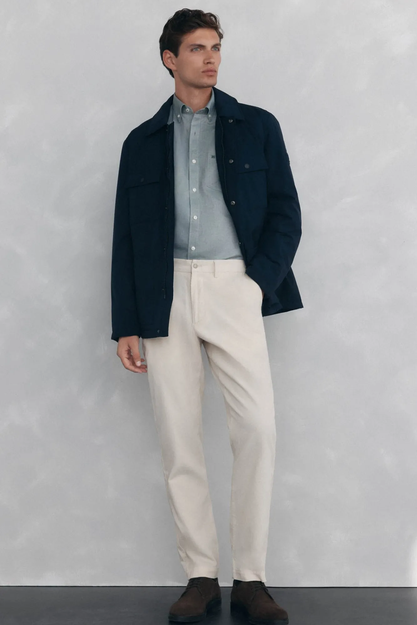 Hombre Pedro del Hierro Pantalones|Chinos>Pantalón chino pana ligera slim fit