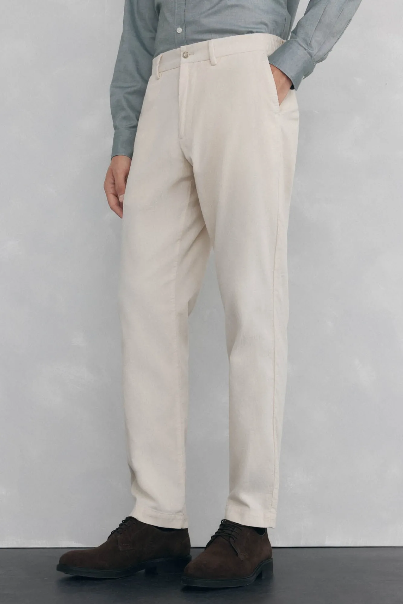 Hombre Pedro del Hierro Pantalones|Chinos>Pantalón chino pana ligera slim fit