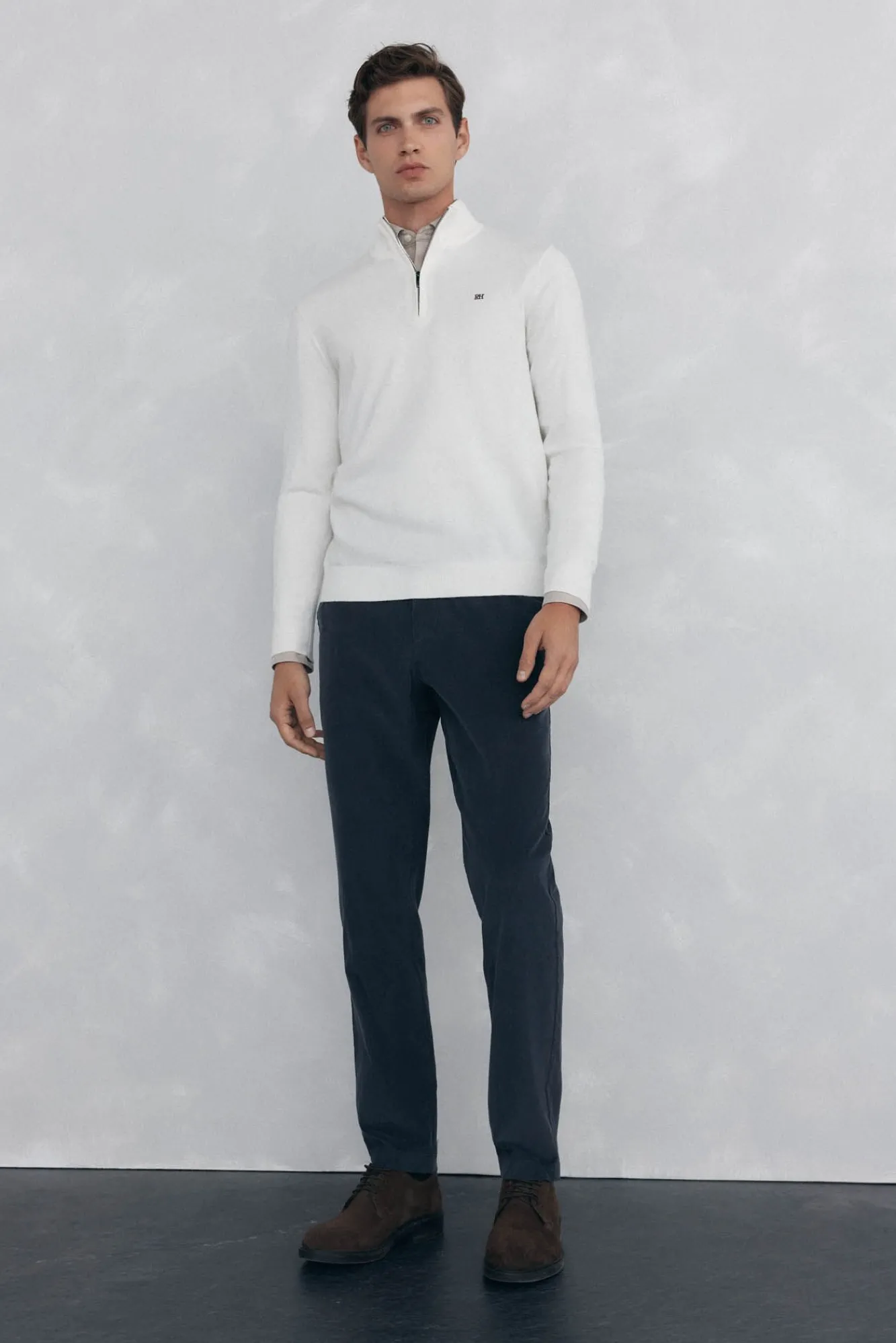 Hombre Pedro del Hierro Pantalones|Chinos>Pantalón chino pana ligera slim fit