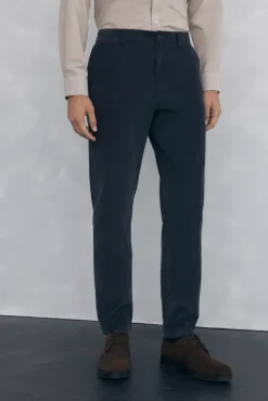 Hombre Pedro del Hierro Pantalones|Chinos>Pantalón chino pana ligera slim fit