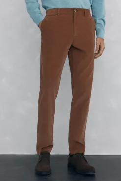 Hombre Pedro del Hierro Pantalones|Chinos>Pantalón chino pana ligera slim fit