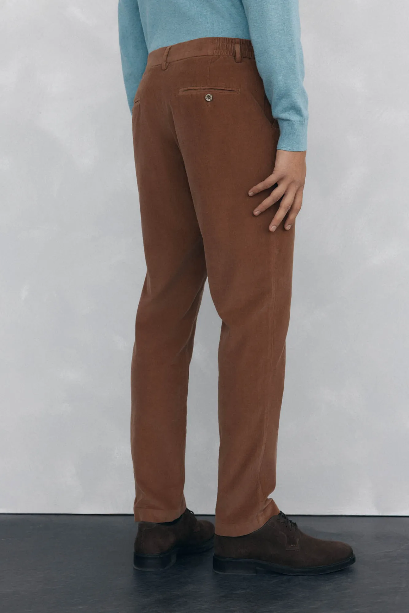 Hombre Pedro del Hierro Pantalones|Chinos>Pantalón chino pana ligera slim fit