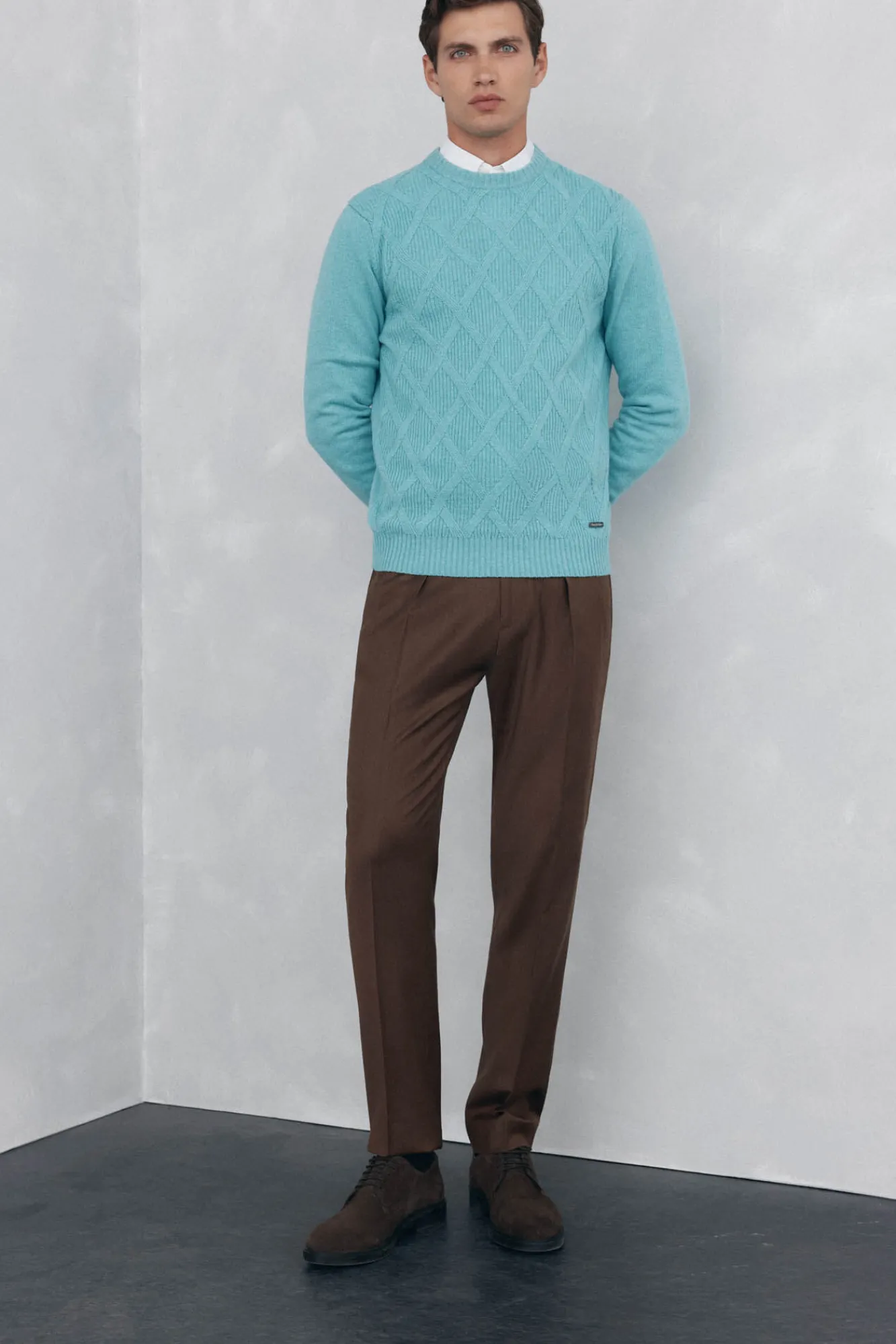 Hombre Pedro del Hierro Pantalones|Chinos>Pantalón chino pinzas regular fit