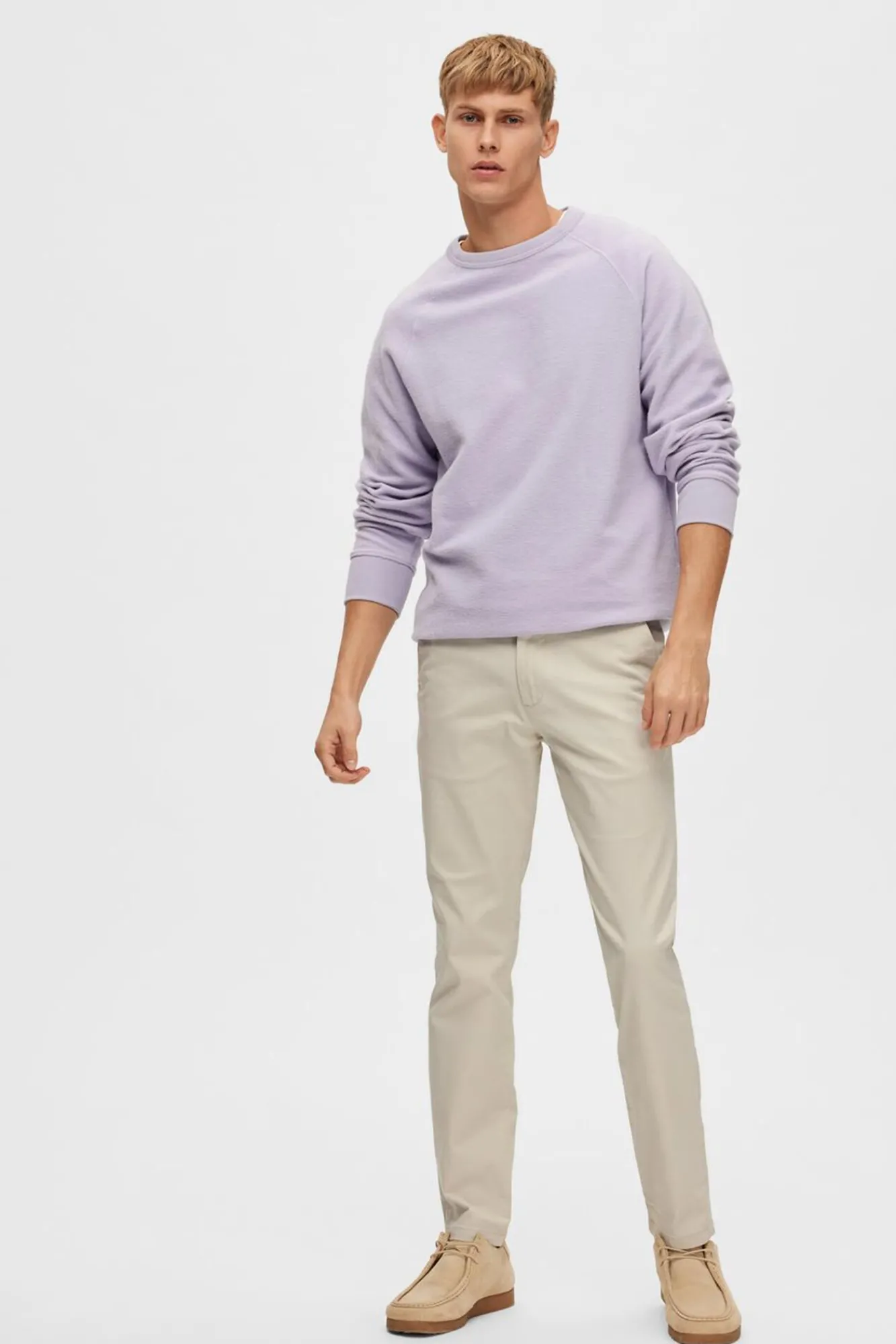 Hombre Selected Pantalones|Chinos>Pantalón chino Slim Fit confeccionado con algodón orgánico