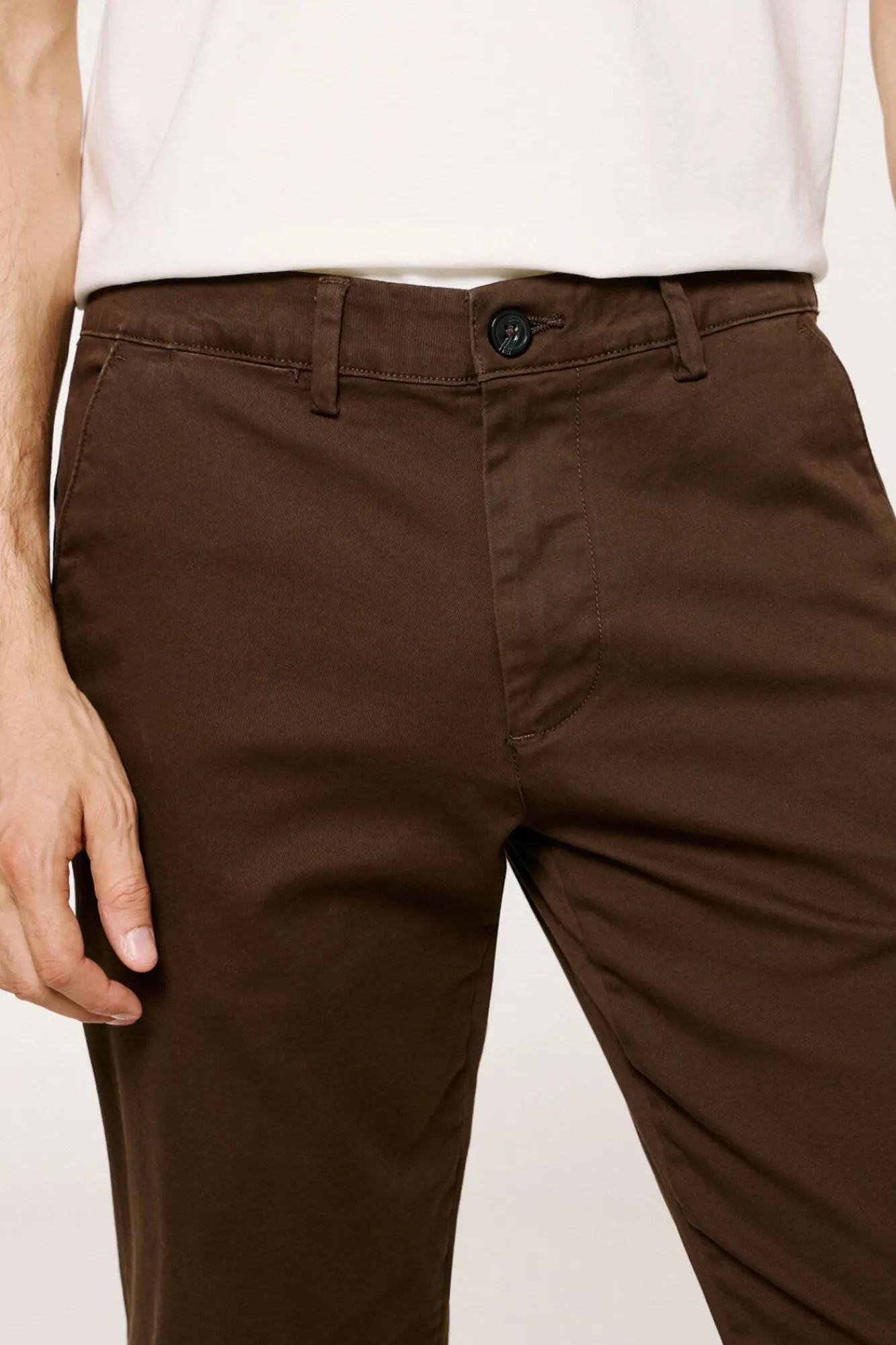 Hombre Selected Pantalones|Chinos>Pantalón chino Slim Fit confeccionado con algodón orgánico