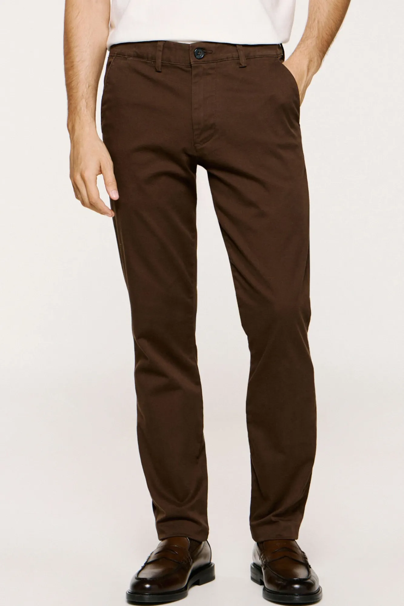Hombre Selected Pantalones|Chinos>Pantalón chino Slim Fit confeccionado con algodón orgánico