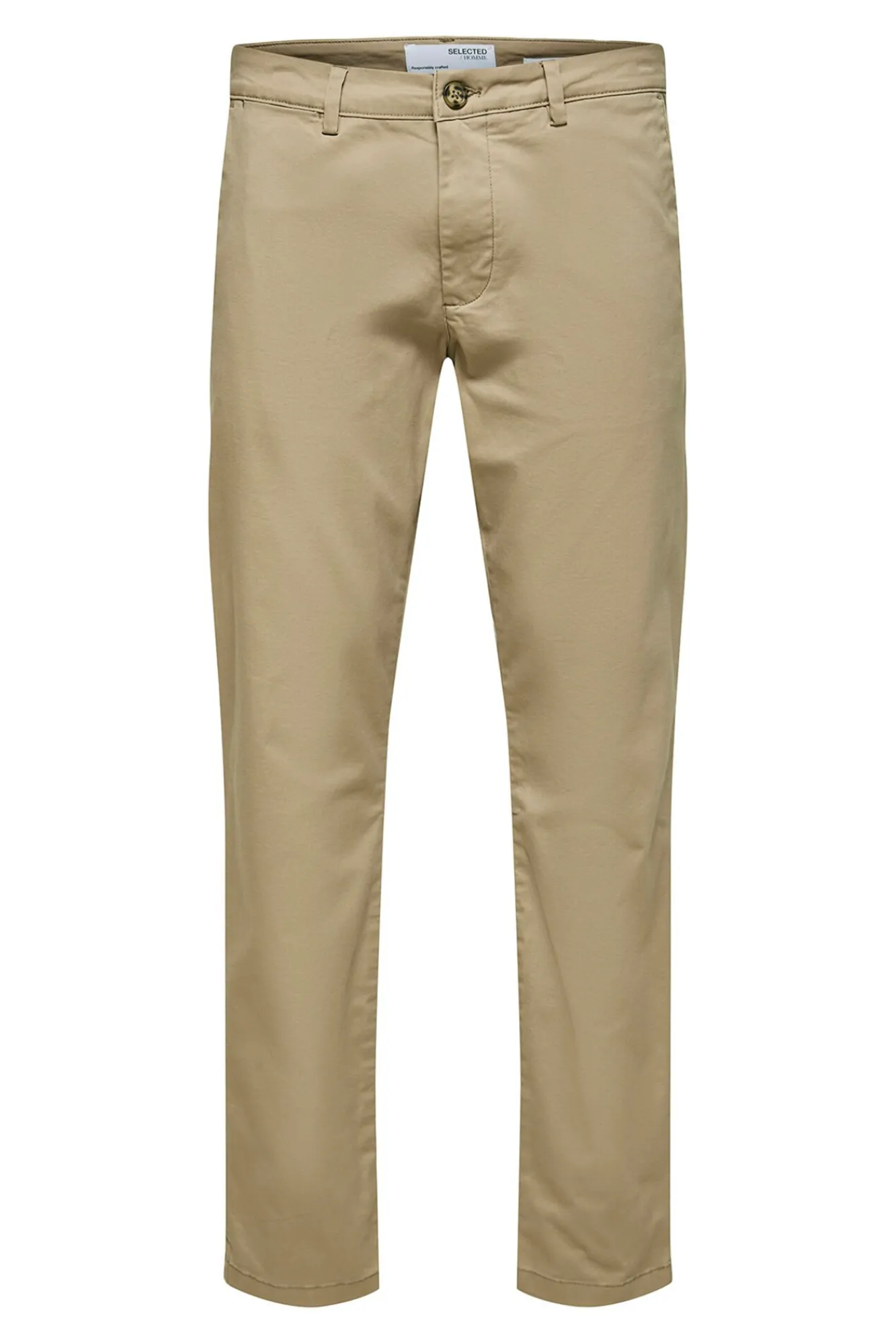 Hombre Selected Pantalones|Chinos>Pantalón chino Slim Fit confeccionado con algodón orgánico